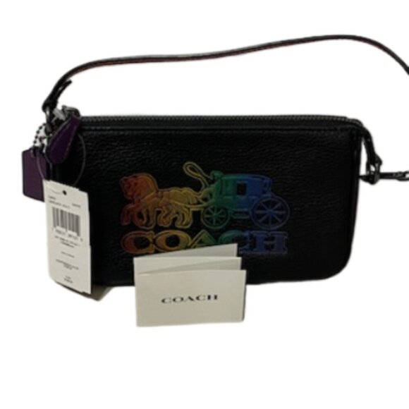 NWT COACH Nolita 19 Embossed Rainbow Horse & Carriage Ombre Brand New Great Gift - Picture 2 of 10
